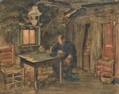 Hannes Van Nistelrode Seduto nella Sua Fattoria, 1904 da Piet Mondrian